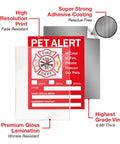 Pet Rescue Inside Sticker for Home Safety, Fire Emergency Alert Decal for Doors and Windows, 5x4 Inch Vinyl Sign detail.