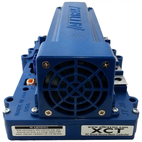 Heavy Duty Golf Cart Speed Controller For Ezgo Txt48V Xct48500 With 500 Amp Regen Module, blue motor controller with fan.