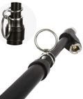 WYNNsky heavy-duty dual-head air pressure gauge with extended tube, black housing, and metal key ring