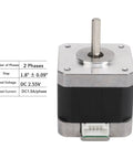 Beefy 42x40mm Stepper Motor Kit for 3D Printers and CNC Machines, Two-Phase 1.8 Degree Step Angle, High-Torque Replacement Motor with Solid Metal Construction for Mega X and Y Axis and Vyper Y Axis, silver 42x40mm motor