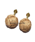 Handcrafted White Jute Rope Cabinet Knobs And Drawer Pulls Set, Nautical Rope Knot Handles For Cabinets, Wardrobes, Cupboards, 35 MM, Coastal Home Decor, Easy Hardware Update, Rustic Marine Style, pair of jute rope knobs