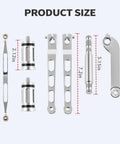 4 Piece Heel Toe Gear Shifter Lever Kit For Harley Touring 1984 2016 schematic with dimensions and chrome finish