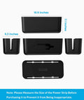 Extra Large Cable Management Box With Phone Stand For Power Strips And Chargers, 16.9 x 7.1 x 6.3 Inches, parts shown
