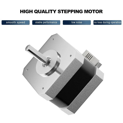 Heavy Hitter 4240 Stepper Motor For Creality Ender 3 Ender 3 Pro CR10 Series 3D Printers showing durable design and shaft.