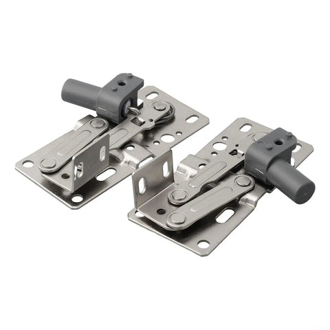 Soft Close Tip Out Tray Hinges 45 Degree Steel Scissor Hinge Nickel Plated Self Locking Folding Heavy Duty Cabinet Hardware 2 Pack