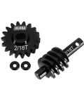 18T Underdrive Worm Differential Axle Steel Gear Set For Axial SCX24 AX24 C10 JLU Gladiator Bronco Deadbolt One Twenty Four RC Crawler Upgrade Beefy Rock Solid Durable Gear Kit For Tough Terrain Performance