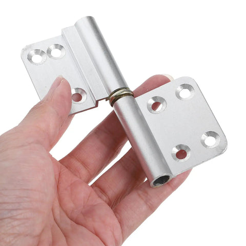 Person holding silver Six Set Heavy Duty Detachable Lift Off Door Hinges With Ten Rivets For Interior And Exterior Doors