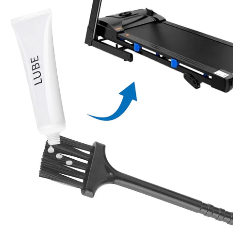 Two Pack Treadmill Belt Lubricant For Quiet Smooth Operation And Longer Treadmill Life, Cuts Belt Noise And Hesitation, Extends Motor Lifespan, Works With Most Treadmills. tube with brush applicator