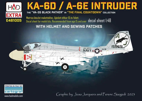 1/48 A-6E Intruder Decal Sheet The Final Countdown Gray For Scale Model Aircraft Builders package front.