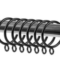 24 Pack Curtain Rings Clips Black Drapery Holders for Easy Hanging and Smooth Glide on Compatible Curtain Rods