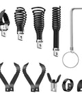 Tough As Nails Nine Piece Drain Auger Drill Attachment Kit components, including spring and claw heads for drain cleaning.
