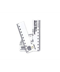 Dead Nuts Reliable Mini Metric Pipe Diameter Caliper And Ruler Set Heavy Duty Vinyl Gauge showing measurement markings from various angles.
