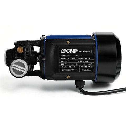 Heavy Duty 1/2Hp Cast Iron Water Transfer Pump delivers 570Gph steady flow for garden irrigation and pond refilling.