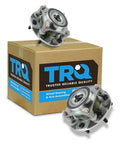 Heavy Duty Front Wheel Bearing And Hub Assembly Pair For Driver And Passenger Axles. Includes two pre-assembled units.