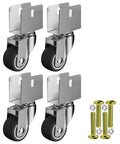4 Pack Heavy Duty Furniture Wheel Castors 1.5 Inch Universal Swivel Casters with screws, durable rubber, 360 degree rotation