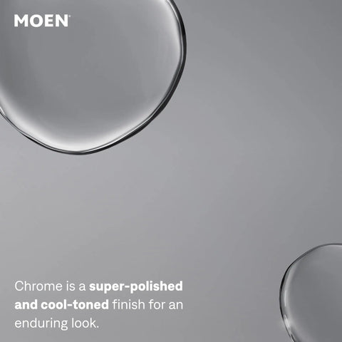 Chrome finish detail for Meena Chrome One-Handle Bathroom Sink Faucet With Single Hole Mount And Optional Deckplate Drain Assembly