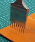 Leather Pricking Iron Chisel In French Style Die Steel Punch Tool 3.85mm for Leathercraft Pros punching leather.