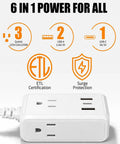 Ditch The Janky Setup With This 12 Ft Twin Extension Cord Offering Three Side Outlets And A Sleek Flat Plug For Zero Plug Fighting And Effortless Fast Charging Anywhere.
