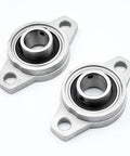 Two Pcs KFL004 20mm Pillow Block Bearings Built Tough With Solid Zinc Alloy Housing Plus Chrome Steel Bore Self Aligning Assembly Handles Shaft Offset With Ease Keep It Runs Real Good And Smooth For Any Heavy Mechanical Setup Where Durability Is King., 2 pcs self aligning 20mm pillow block bearings, zinc alloy housing with chrome steel bore