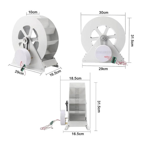 Portable 100W Low Speed Hydro Turbine Generator with dimensions for outdoor streams, lightweight and compact for off-grid