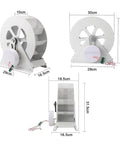 Portable 100W Low Speed Disc Hydro Generator For Micro Hydropower, dimensions shown, water turbine for outdoor streams and rivers.