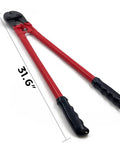 Wire Rope Crimping Tool Hand Swager Crimper 31 Point 6 Inch Long Durable Forged Alloy Jaw red handles top view