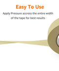 Low Tack Beige Masking Tape For Everyday DIY And Labeling, Hand Tearable, Easy Removable, Light Duty Indoor Use, roll partially unrolled