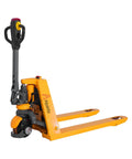High Visibility Red Emergency Stop Switch For Aequanta Electric Pallet Jack Models A1017 And A1034 on yellow pallet jack.