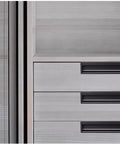 Hidden Black Drawer Pulls with Embedded Design for Sleek Cabinets installed on modern drawers