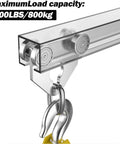 Four Wheel Trolley Assembly For 1.625 Inch Wide Strut Channel Posts Pack Of 2 Includes Lifting Eye Nut Galvanized Solid Steel