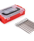 3/8 Inch Drive Torx And Tamper-Resistant Torx Bit Socket Set, 36-Piece With T10 Through T60 Long Sockets And TR10 Through TR60