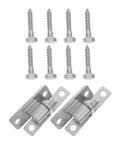 Heavy Duty Stainless Gate Hinge Set With Detachable Male And Female Design, Weather Resistant Outdoor Gate Hardware With Screws For Quick Wall Mount Install, Hassle-Free Garden Gate And Privacy Fence Hinge Kit For Easy Setup, 2 hinges and 8 screws