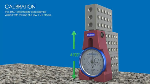 Pro Touch Off Gauge for CNC Milling Machines Z Axis Tool Setter with 4 Inch Offset and 2.2 Inch Dial on granite surface