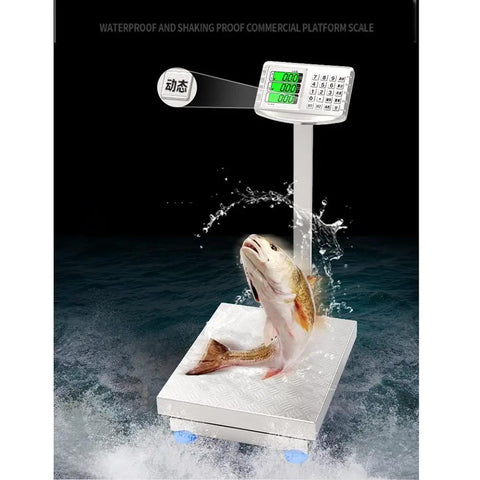 Heavy Duty Digital Floor Scale Featuring HD LCD Screen And Stainless Buttons Dead On Accurate Up To 660 Pounds with fish on platform