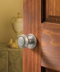 Solid Brass Rose Cabinet Knob 2.4 Inch Square Door Hardware For Cabinets And Doors, Classic Estate Style on wooden door
