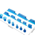 DIY Friendly Auto Body Dent Puller Kit Pro Grade Sheet Metal Suction Cup Dent Repair Tool Set 30pcs shown in blue