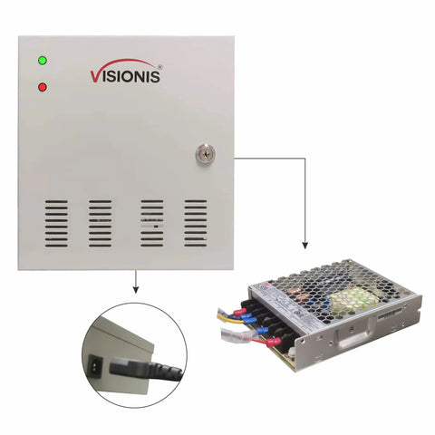 Four Door Network Access Control System Kit With Panel Controller And Metal Cabinet, 12V 8.5A Power Supply, TCP IP Wiegand