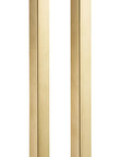 Beefy Heavy Duty Satin Gold Stainless Steel Push Pull Door Handle For Barn And Glass Doors 48 Inch With 304 Solid Standoffs And 4 Hex Socket Screws Square Or Rectangle Style One Point Two Millimeter Thick shown upright