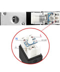 Close-up of Heavy Duty Electrical Pneumatic Solenoid Valve 3V210-08-NC 110V, showing LED lamp and internal structure