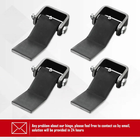 Greaseable Weld-On Dump Trailer Hinges 4 Pack Heavy Duty Steel Construction for Freight Trucks, Horse Trailers and Dump Bodies Outdoor Use, Corrosion Resistant and Built Tough Hardware, 4 black steel hinges