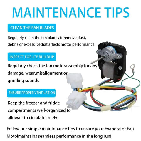 Premium Refrigerator Evaporator Fan Motor Kit Replacement For Electrolux Frigidaire Fits 241854301 maintenance tips