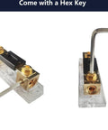 Inline ANL Fuse Holder Kit For 0 2 4 Gauge Wire With Dual 150 Amp Fuses, hex key adjusting connection
