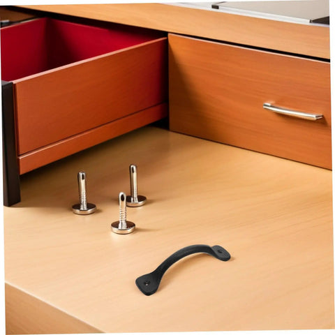 12 Piece Iron Cabinet Door Handles Retro Metal Drawer Pulls for Dressers and Farmhouse Cupboards Easy Installation Durable Hardware