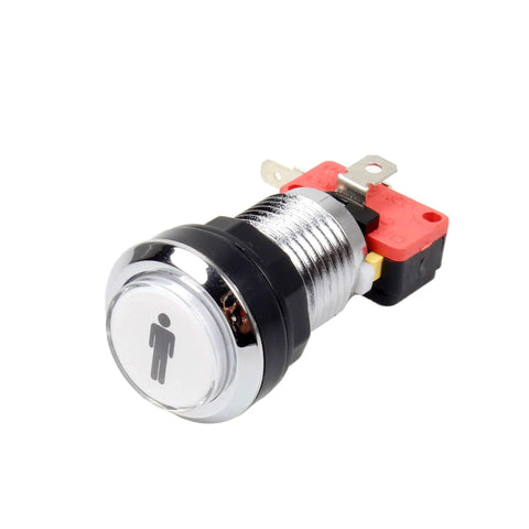 Arcade Button Kit Chrome Silver Plated LED Illuminated Push Buttons 5V 12V Plug N Play Start Buttons 1P 2P and 2 Coin Buttons