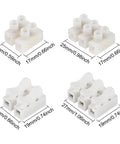 100 Piece Wire Connectors Kit With Plug And Play Quick Terminals For DIY Electronics And LED Strips, dimensions shown