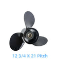12 3/4 X 21 Pitch 3 Blade Aluminum Outboard Boat Propeller With Hub Kit 15 Spline Replacement For Mercury 40 To 140 HP