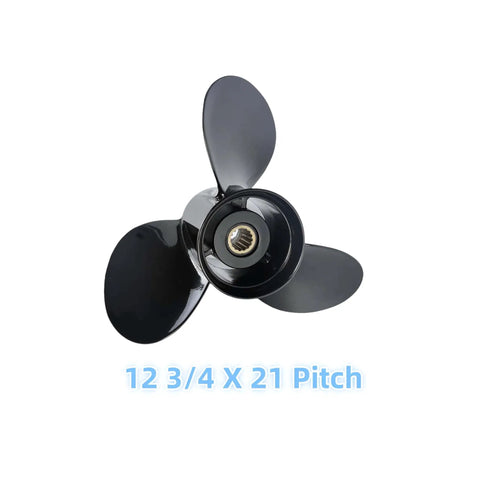 12 3/4 X 21 Pitch 3 Blade Aluminum Outboard Boat Propeller With Hub Kit 15 Spline Replacement For Mercury 40 To 140 HP