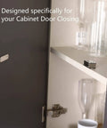Heavy Duty Cabinet Magnetic Door Catch 30lb Stainless Steel Latch installed on kitchen cupboard for strong hold and quiet closing