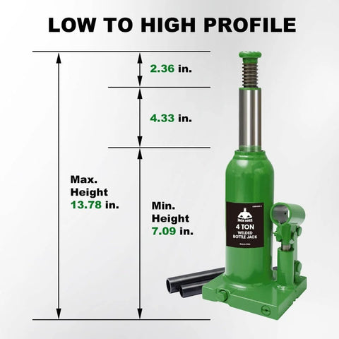 Beefy Heavy Duty 4 Ton Hydraulic Bottle Jack For Cars And Trucks 8000 Lb Capacity Portable Auto Repair Jack With Adjustable Screw Top