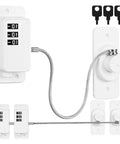 3 Piece Abs Window Locks With Coded Lock No Tool Needed Install Kidproof Security for Freezer and Cabinets shown with keys